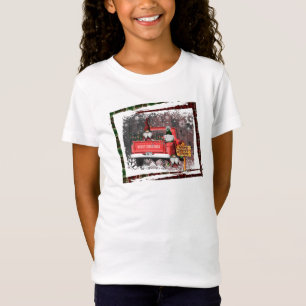Christmas Gnome Sweet Gnome Red Truck Plaid Rustic T-Shirt