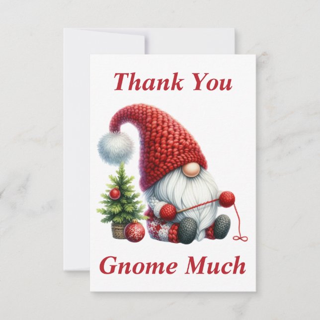 Christmas Gnome Thank You Card (Front)