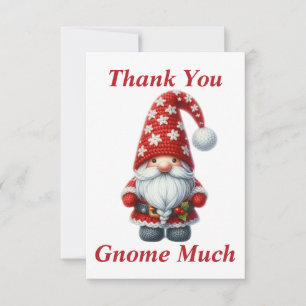 Christmas Gnome Thank You Card