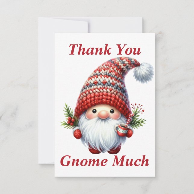 Christmas Gnome Thank You Card (Front)