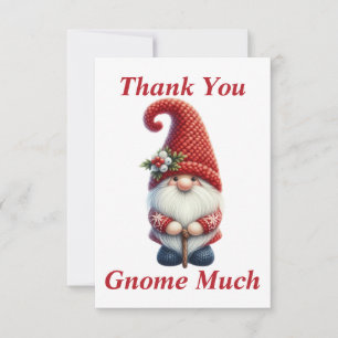 Christmas Gnome Thank You Card