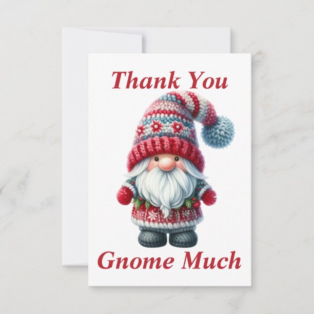 Christmas Gnome Thank You Card (Front)