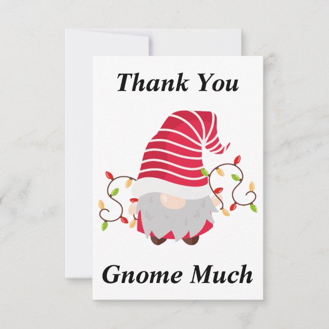 Christmas Gnome Thank You Card (Front)