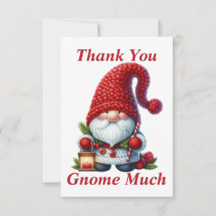 Christmas Gnome Thank You Card