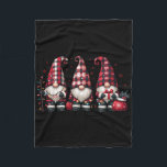 Christmas Gnome Trio Buffalo Check Plaid Hats Xmas Fleece Blanket<br><div class="desc">Christmas Gnome Trio Buffalo Check Plaid Hats Xmas Holiday 2</div>