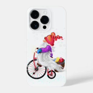 Christmas Gnome with Bike and Gifts iPhone 14 Pro Case