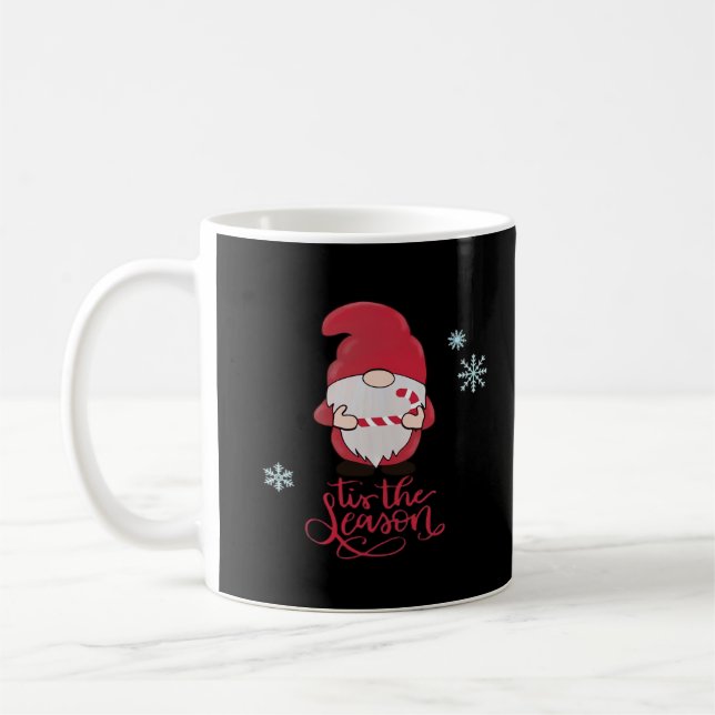 Christmas Gnome With Candycane Coffee Mug (Left)