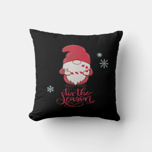 Christmas Gnome With Candycane Cushion