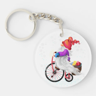 Christmas Gnome with Gift Keychain