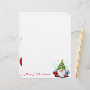 Christmas Gnome with Gift Letterhead
