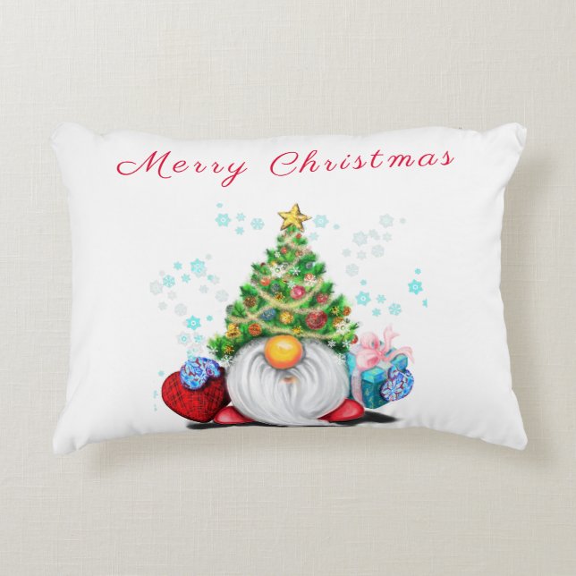 Christmas Gnome with Gift Pillow (Front)