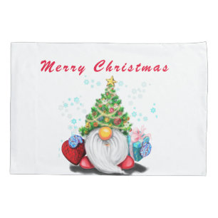 Christmas Gnome with Gift Pillow Case