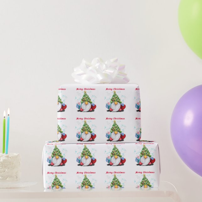 Christmas Gnome Wrapping Paper (Party Gifts)