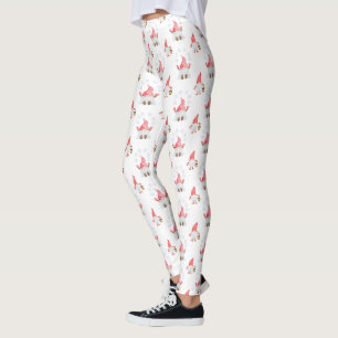 Christmas Gnomes and Snowballs Leggings