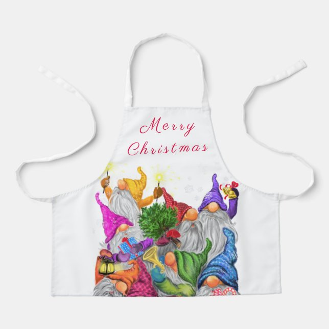 Christmas Gnomes Apron (Front)