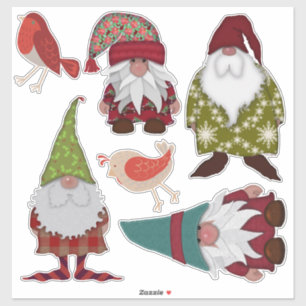 Christmas Gnomes Birds