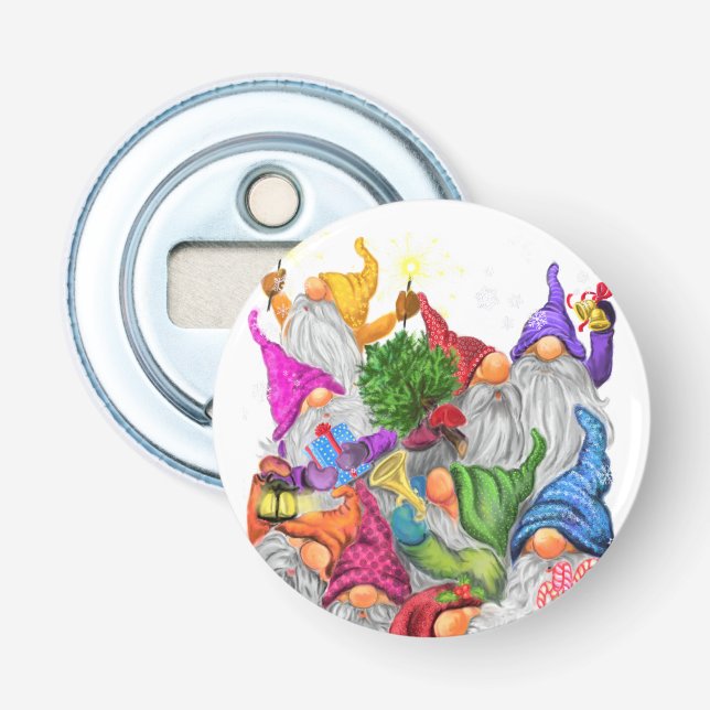 Christmas Gnomes Bottle Opener Gift (Front)