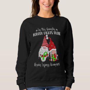 Christmas Gnomes Brain Injury Awareness Sweatshirt