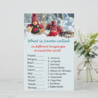 Christmas gnomes christmas around the world game