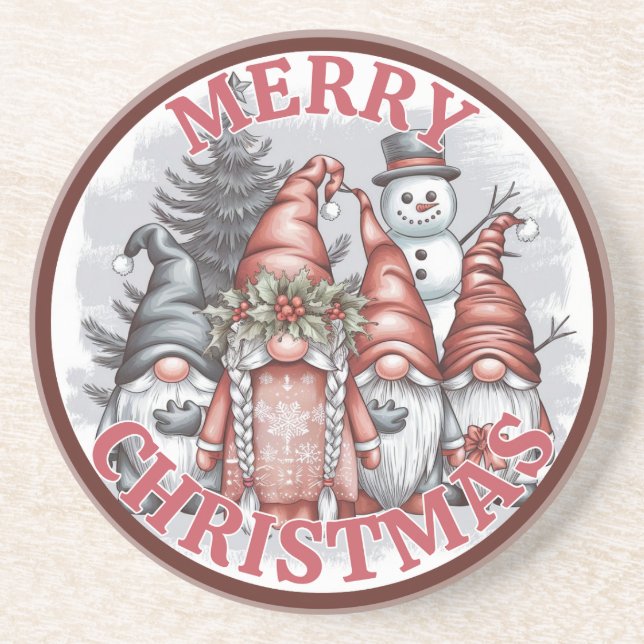 Christmas Gnomes Coaster (Front)