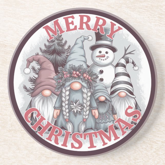 Christmas Gnomes Coaster (Front)