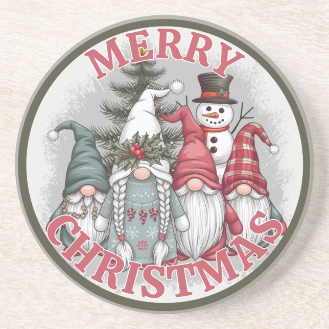 Christmas Gnomes Coaster (Front)