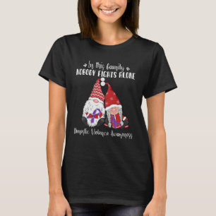 Christmas Gnomes Domestic Violence Awareness T-Shirt