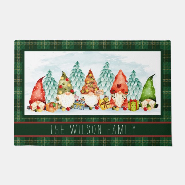 Christmas Gnomes  Doormat (Front)