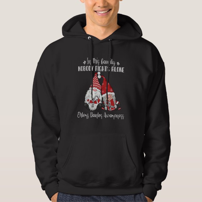 Christmas Gnomes Ehlers Danlos Awareness Hoodie (Front)