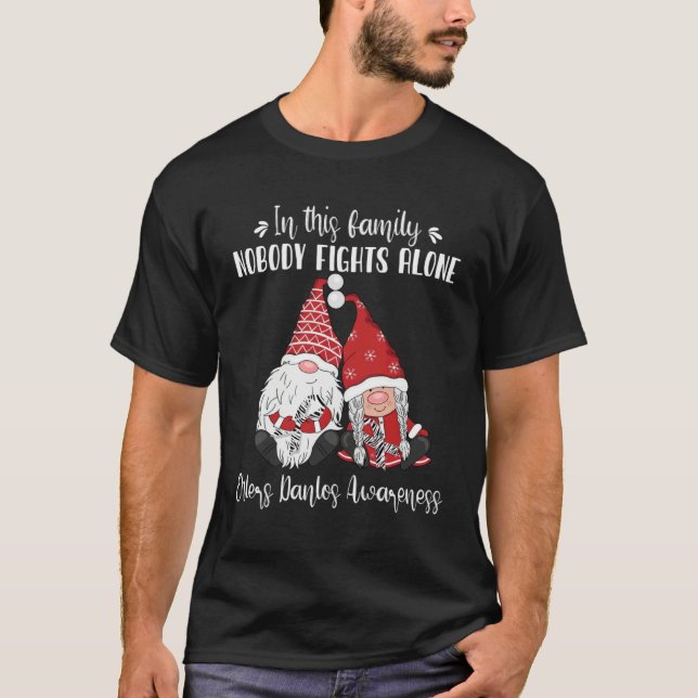 Christmas Gnomes Ehlers Danlos Awareness T-Shirt (Front)