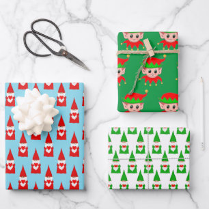 Christmas Gnomes & Elves Wrapping Paper