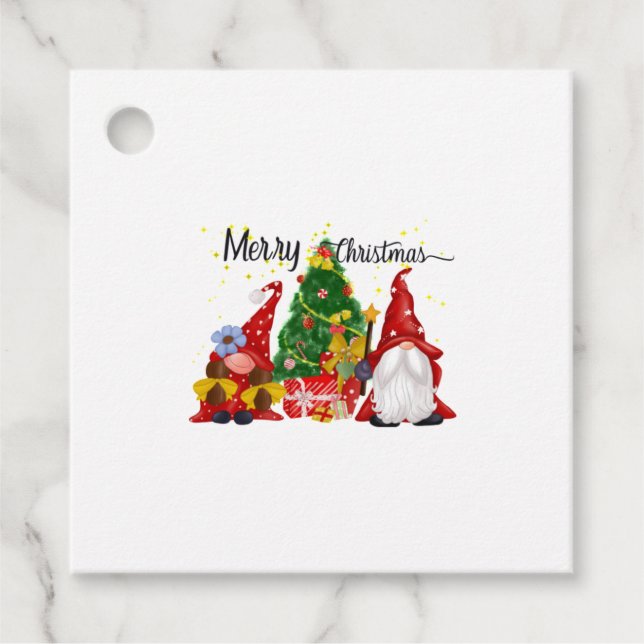 Christmas Gnomes   Favour Tags (Front)