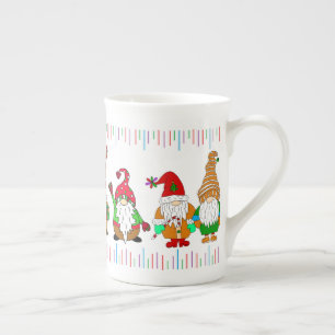 Christmas Gnomes Festive Bone China Mug