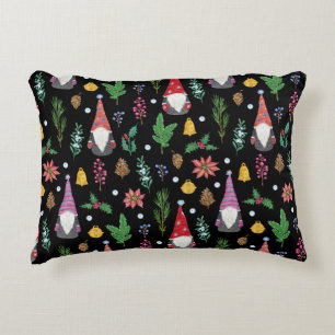 Christmas Gnomes: Festive Seamless Pattern Decorative Cushion
