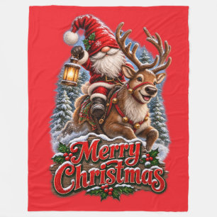 Christmas Gnomes Fleece Blanket