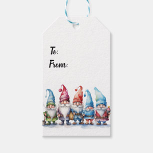 Christmas Gnomes Gift Tags
