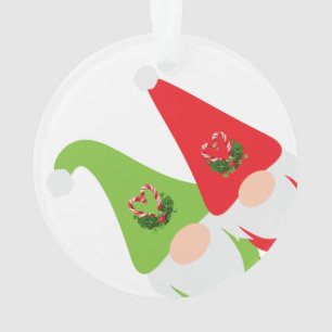 Christmas Gnomes Happy Holidays NAME Year Fun Ornament