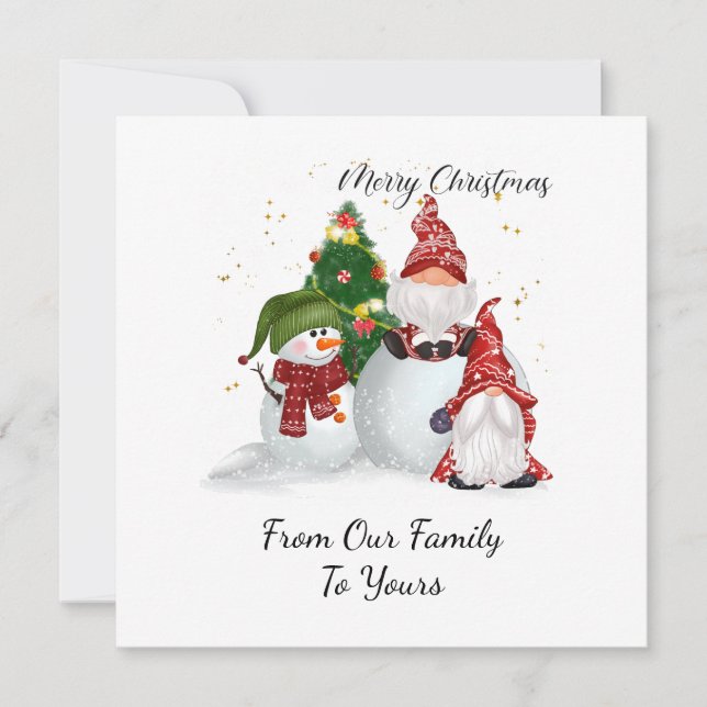 Christmas Gnomes Holiday Card (Front)