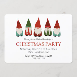 Christmas Gnomes Holiday Party Invitation