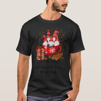 Christmas Gnomes In A Cup With Cookies T-Shirt