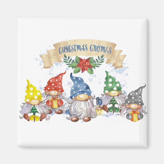 Christmas Gnomes Magnet (Front)