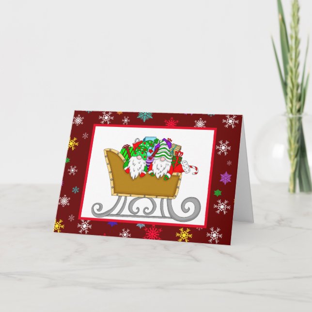 Christmas Gnomes | Merry Christmas to Your Family  Card (Front)