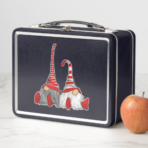 Christmas Gnomes Metal Lunch Box