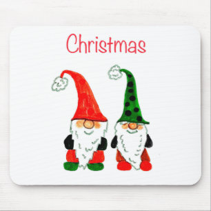Christmas gnomes mouse mat