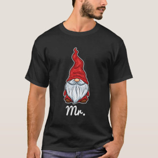 Christmas Gnomes Mr Couple Matching Outfit Xmas Gi T-Shirt