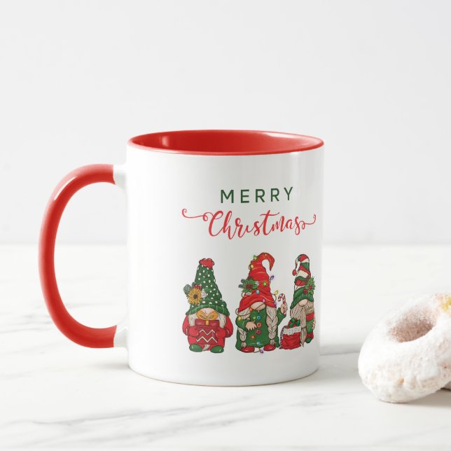 Christmas Gnomes Mug (With Donut)