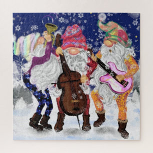 Christmas Gnomes Music Band Puzzle Gift