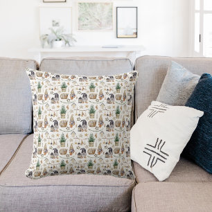 Christmas gnomes nordic farmhouse style cushion
