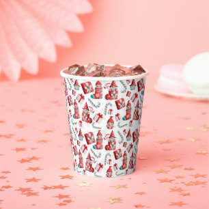 Christmas Gnomes Paper Cups