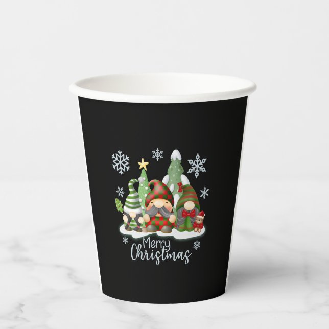 Christmas Gnomes Paper Cups (Front)